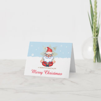Santa meditiert über Weihnachten Karte