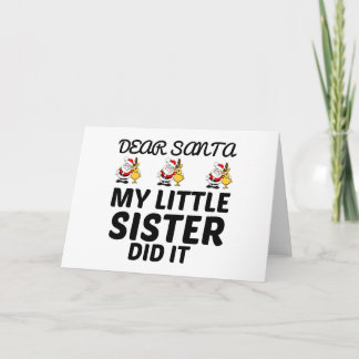 SANTA MEIN KLEINER SCHWESTER HAT ES GETAN KARTE