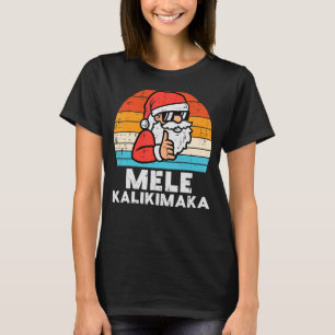 Santa Mele Kalikimaka Hawaiianische Weihnachtsmänn T-Shirt