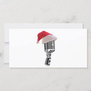 Santa-Mikrofon Feiertagskarte