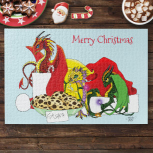 Santa Milk Cookies Dragon Puzzle