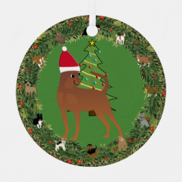 Santa Miniature Pinscher Ornament Aus Metall