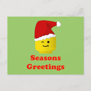 Santa Minifig Froher Festtage Feiertagspostkarte