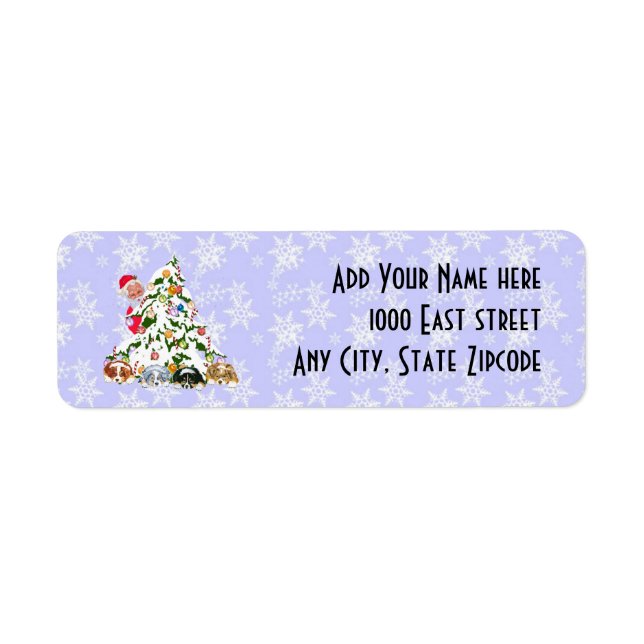 Santa mit/Aussie Welpen Unter dem Baumrückgabezeic (Vorne)