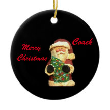 SANTA MIT BAUCHRISTMAS COACH ORNANAMENT
