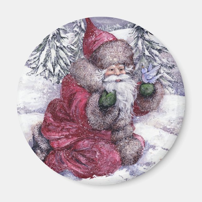 SANTA MIT BLUEBIRD MAGNET (Vorne)