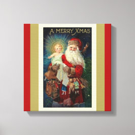Santa mit Christ Child Toys St. Nicholas Leinwanddruck