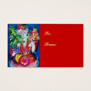 SANTA MIT CHRISTMAS TREE UND GIFTS