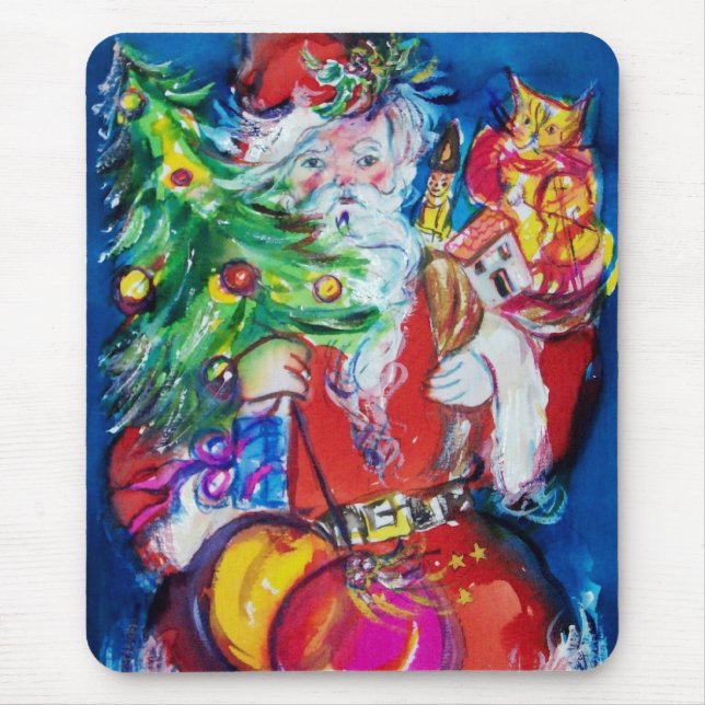 SANTA MIT CHRISTMAS TREE UND GIFTS MOUSEPAD (Vorne)