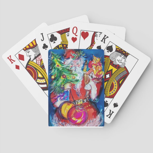 SANTA MIT CHRISTMAS TREE UND GIFTS SPIELKARTEN (Rückseite)