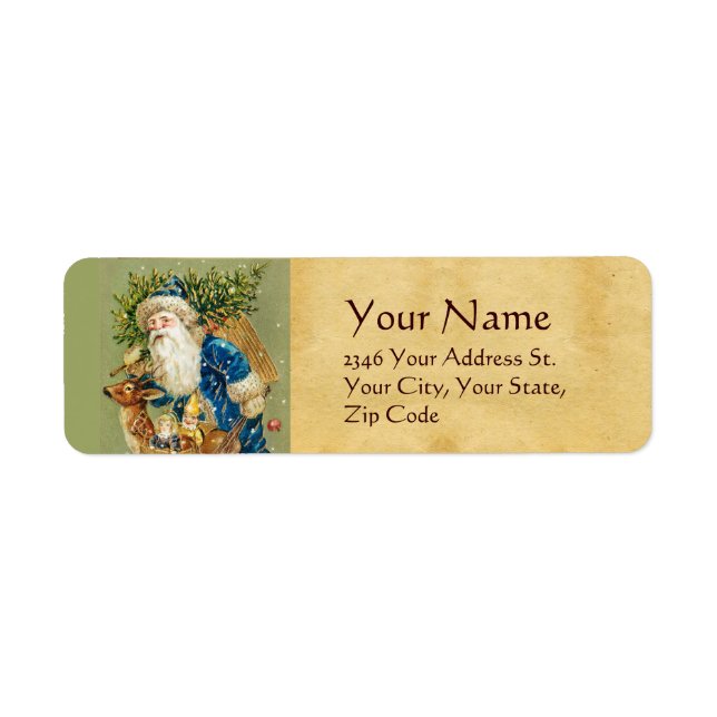 SANTA MIT DEER UND CHRISTMAS GIFTS IM WINTERSCHNEE (Vorne)