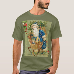 SANTA MIT DEER UND CHRISTMAS GIFTS IM WINTERSCHNEE T-Shirt