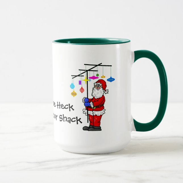 Santa mit dekorierter Antennenstelle Tasse (Rechts)