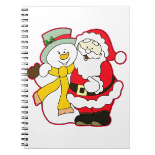 SANTA MIT EIS MANN BEI CHRISTMAS. HO! HO! HO! NOTIZBLOCK