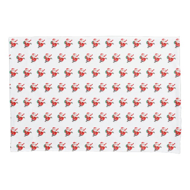 Santa mit Geschenk Weihnachtskissen Fall Kissenbezug (Vorderseite)