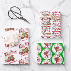 Santa mit Geschenken Special Delivery individuelle Geschenkpapier Set