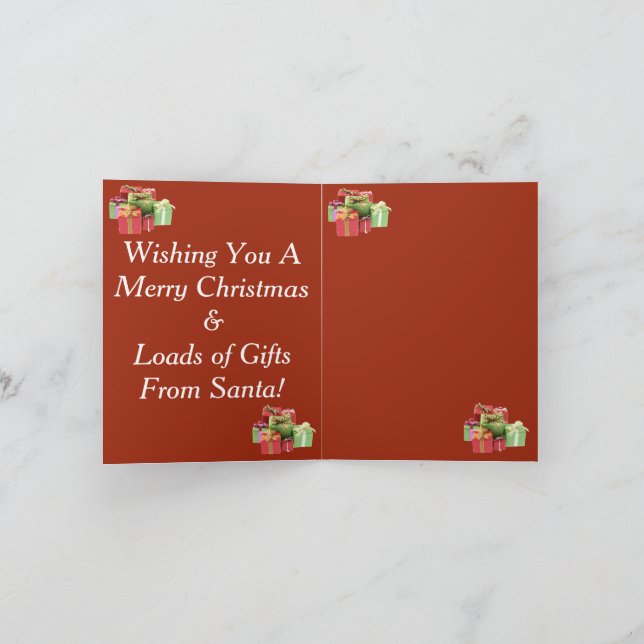 Santa mit Geschenkkarten Faltkarten Dankeskarte (Innenseite)