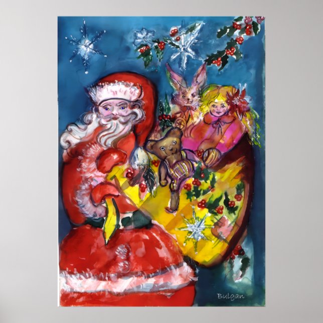 SANTA MIT GIFTS POSTER (Vorne)