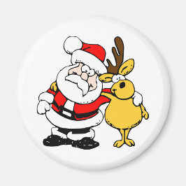 Santa mit Hirsch Magnet