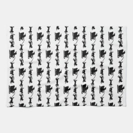 Santa mit Hund Sleigh in der arktischen Küche Hand Geschirrtuch