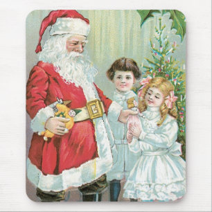 Santa mit Kindern Mousepad
