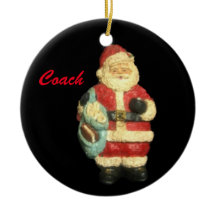 SANTA MIT MAPS COACH CHRISTMAMENT ORNAMENT