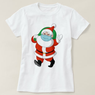 Santa mit medizinischer Maske T-Shirt