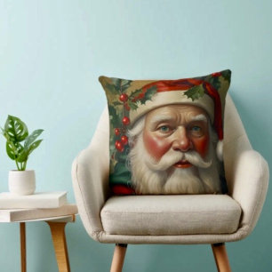 Santa mit Mistelzweig Kissen