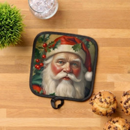 Santa mit Mistletoe Topflappen
