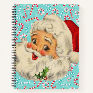 Santa mit Pfefferminzen Notizbuch