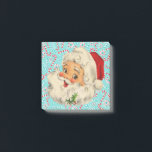 Santa mit Pfefferminzen Post-it Klebezettel<br><div class="desc">Vintages Santa-Design eines Jolly-Weihnachtsmanns vor türkisfarbenem Hintergrund mit Pfefferminzen und Bonbons.</div>