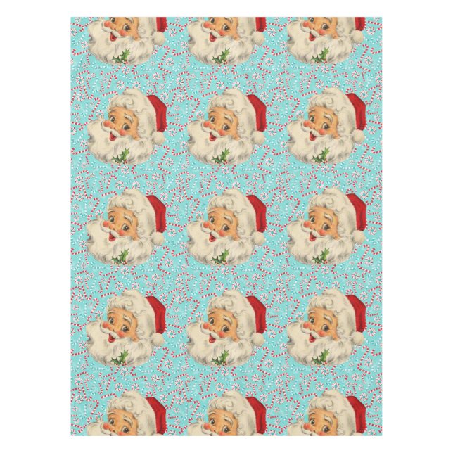 Santa mit Pfefferminzen Tischdecke (Vorderseite)
