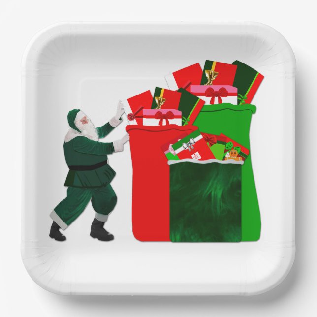 Santa mit Presets Paper Teller (Vorderseite)