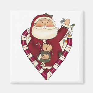 Santa mit Ragdoll Hemden und Geschenken Magnet
