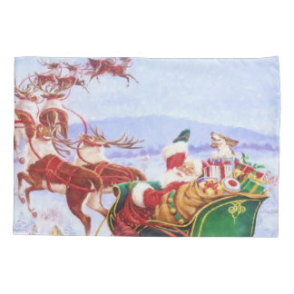 Santa mit Schlitten Kissenbezug