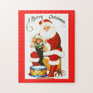 Santa mit Spielzeug Puzzle