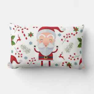 „Santa mit Stechpalme“ Weihnachten Lendenkissen