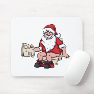 Santa mit Toilette Mousepad