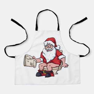 Santa mit Toilette Schürze