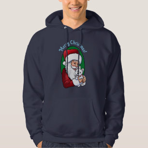 Santa mit Westie  Hoodie
