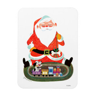 Santa mit Zug Magnet