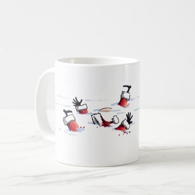 Santa Mob Hit Kaffee Tasse (Vorderseite Links)