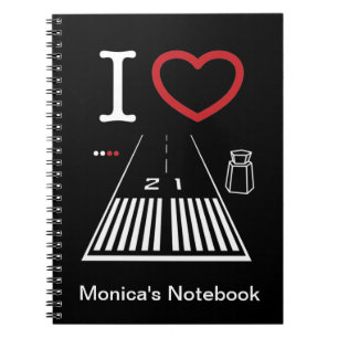 Santa Monica Airport Runway -Customizable Notebook Notizblock
