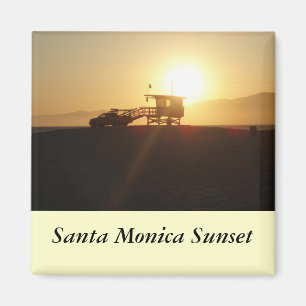 Santa Monica am Sonnenuntergang Magnet