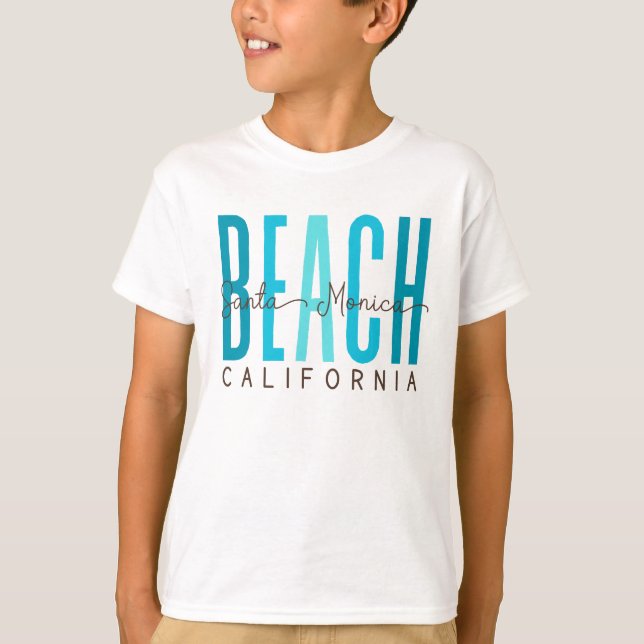 Santa Monica Beach California (Ozean) T-Shirt (Vorderseite)