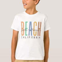 Santa Monica Beach California (Sands) T - Shirt
