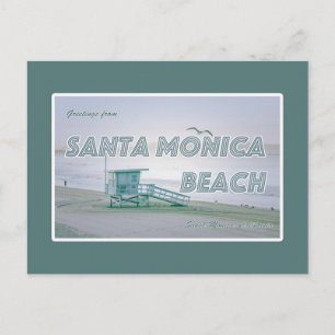 Santa Monica Beach, Kalifornien Postkarte