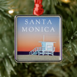 Santa Monica Beach | Los Angeles, Kalifornien Ornament Aus Metall<br><div class="desc">Rob Tilley / DanitaDelimont.com USA,  Nordamerika,  Kalifornien</div>