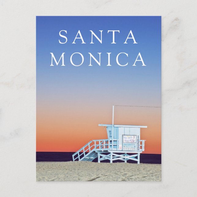 Santa Monica Beach | Los Angeles, Kalifornien Postkarte (Vorderseite)