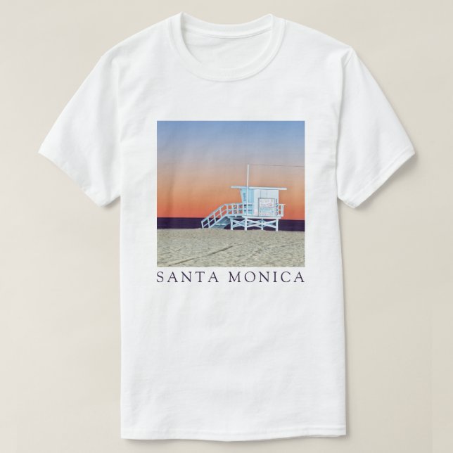 Santa Monica Beach | Los Angeles, Kalifornien T-Shirt (Design vorne)